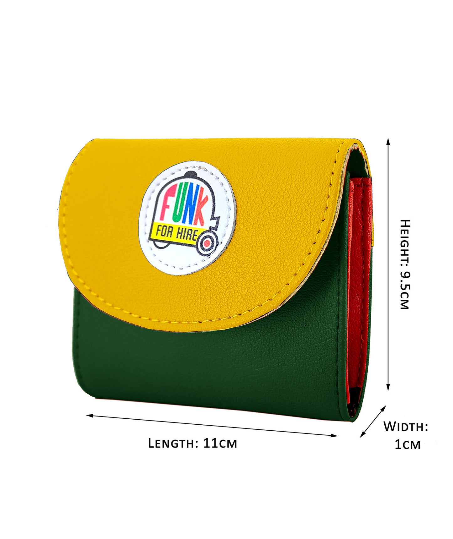 Yellow and Green Flap Pocket Wallet