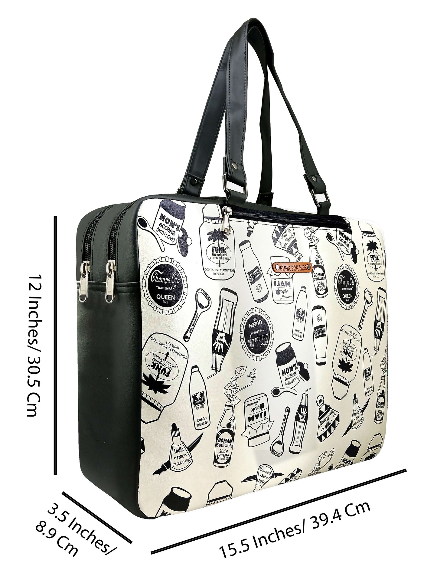 Luggage Backpack Bottle Black & White
