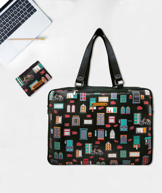 Combo Offers : Wall Luggage Bag Black & Wall Pocket Black Wallet