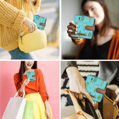 Tree Loop Wallet Aqua Blue