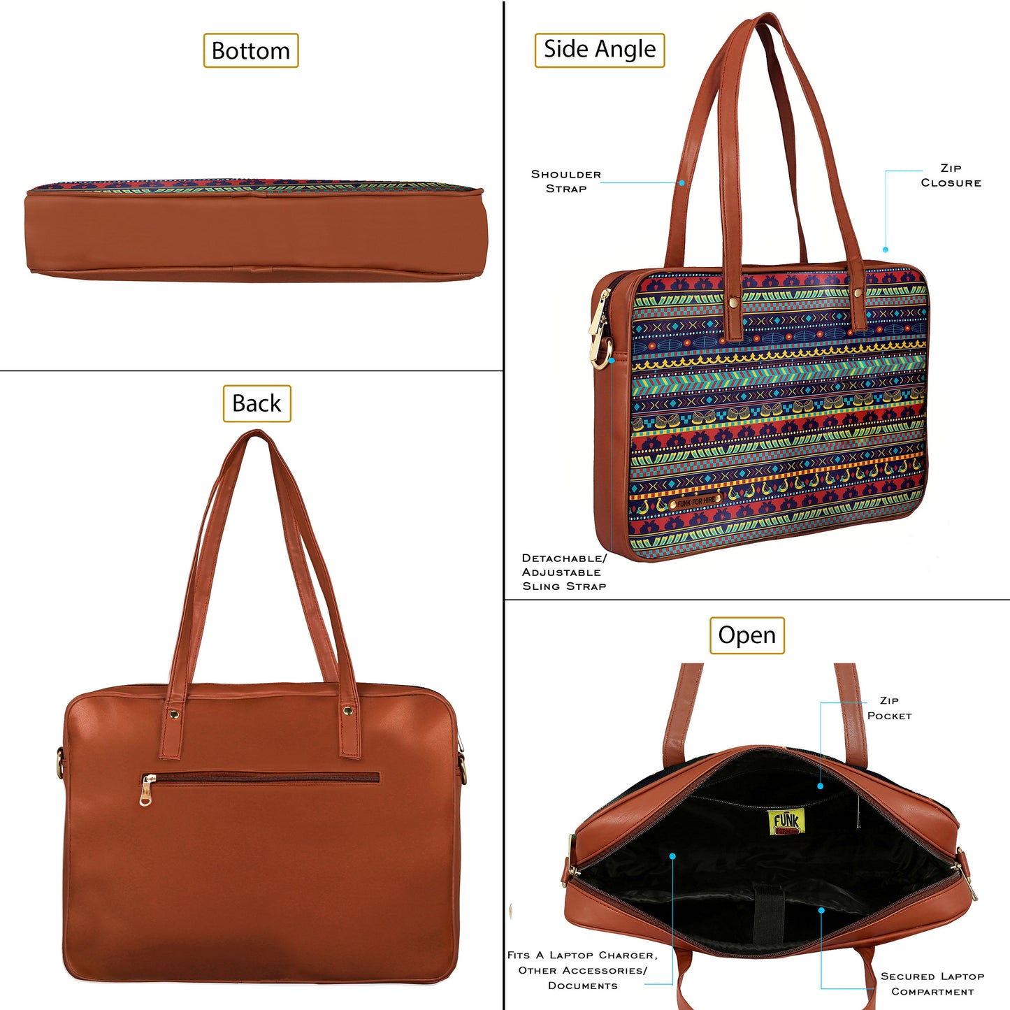 Combo Offers : Music Border Laptop Multi Handbag & Loop Multi  Wallet