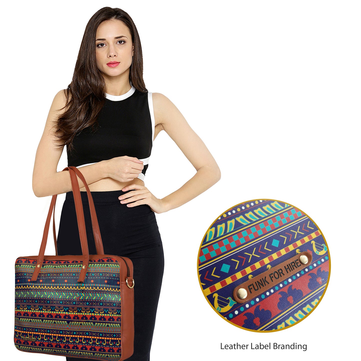 Combo Offers : Music Border Laptop Multi Handbag & Loop Multi  Wallet