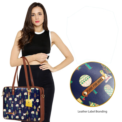 Laptop Handbag Tree Navy