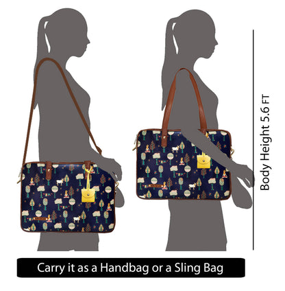 Laptop Handbag Tree Navy