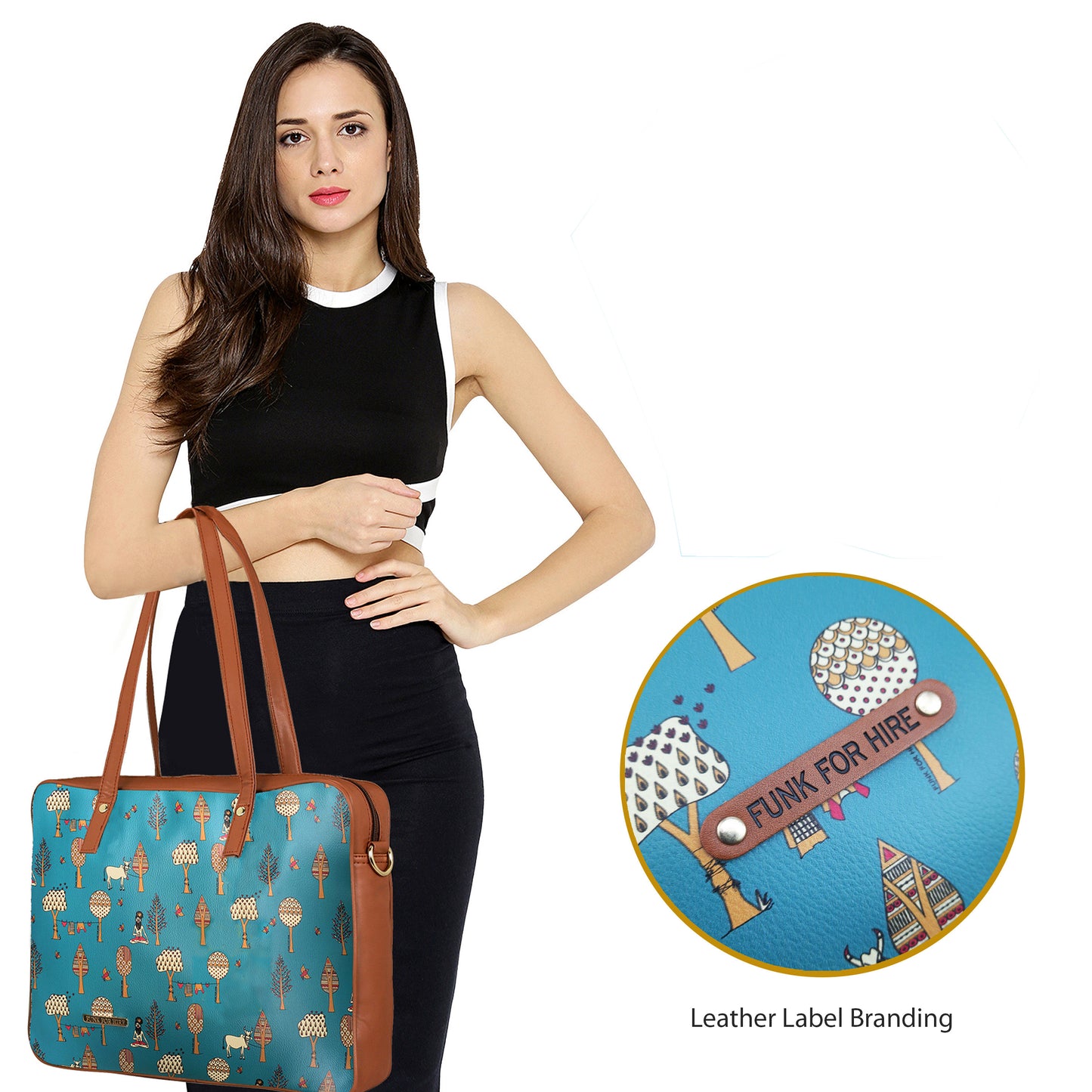 Laptop Handbag Tree Teal