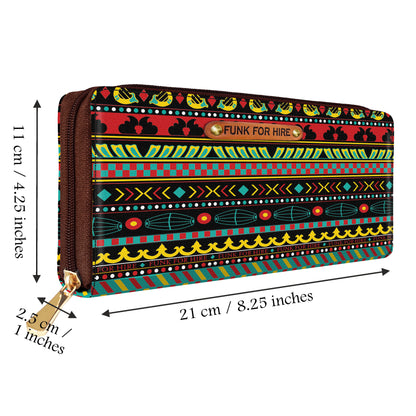 Music Border Long Wallet Multicolour