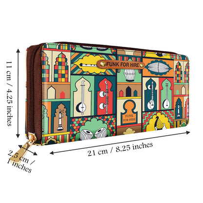 Music Wall Long Wallet Multicolour