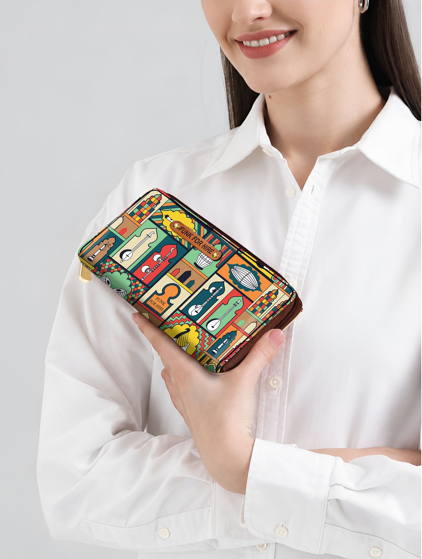 Music Wall Long Wallet Multicolour