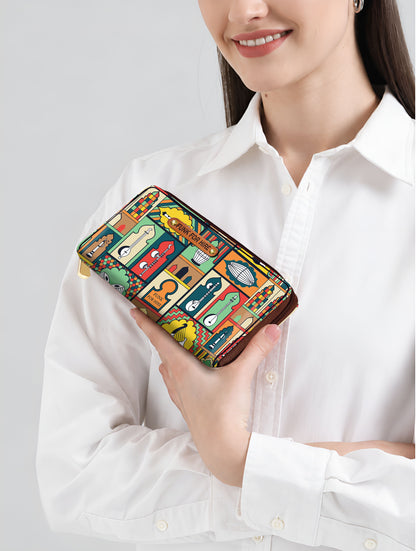 Music Wall Long Wallet Multicolour