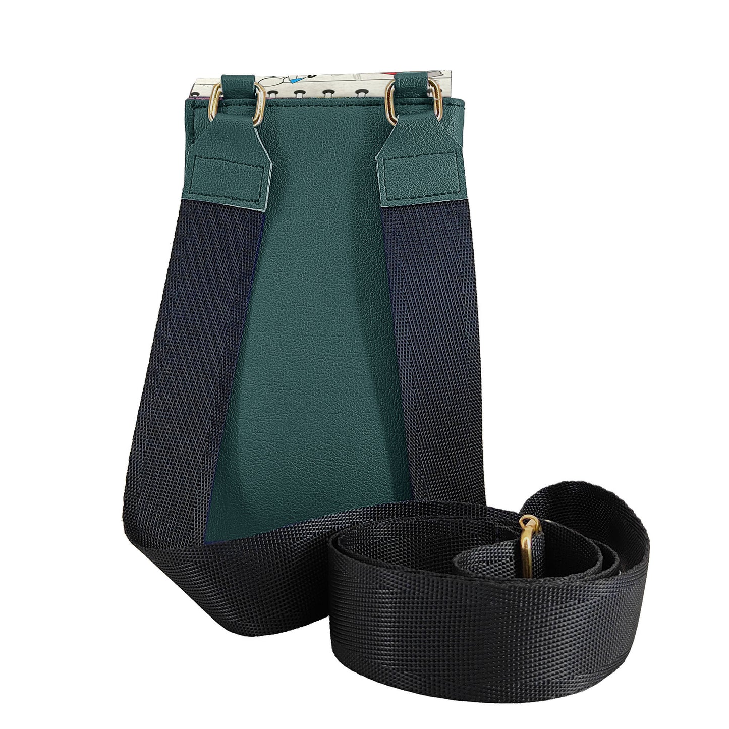 Origami Flap Mobile Phone Sling Teal and White