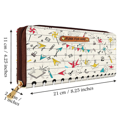 Origami Long Wallet White