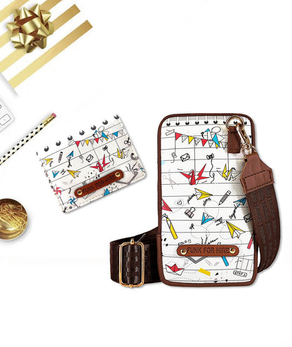 💥Combo Offers :Origami White Mobile Sling & Pocket Wallet White