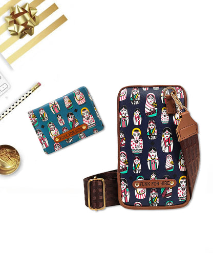 💥Combo Offers :Doll Navy Mobile Sling & Doll Pocket Wallet Teal