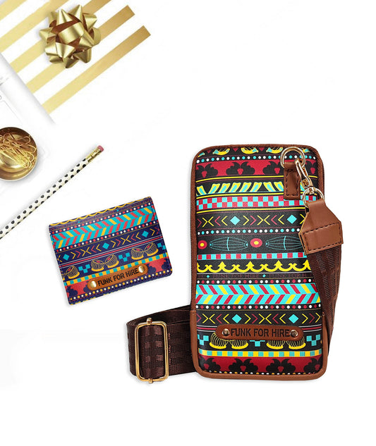 Combo Offers : Music Border Mobile Sling & Pocket Wallet Multi