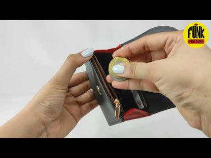 Teal and Grey Flap Pocket Wallet