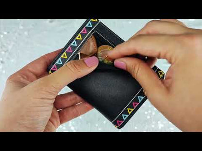 Horse Printed Black Pocket Wallet