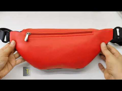 Navy and Red Fanny Pack / Chest Bag