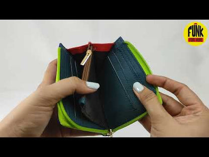 Blue Zip Pocket Wallet