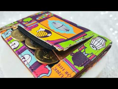 Music Wall Purple Pocket Wallet