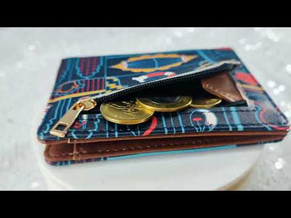 Music wall Navy Pocket Wallet