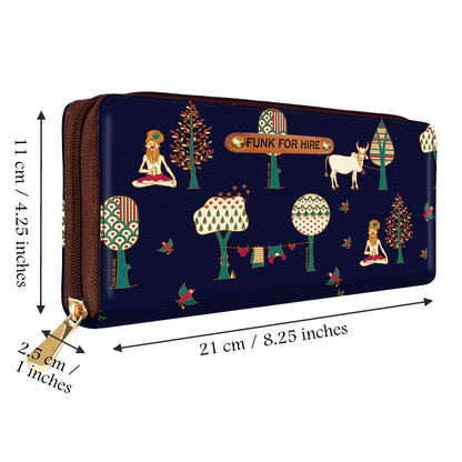 Tree Long Wallet Navy