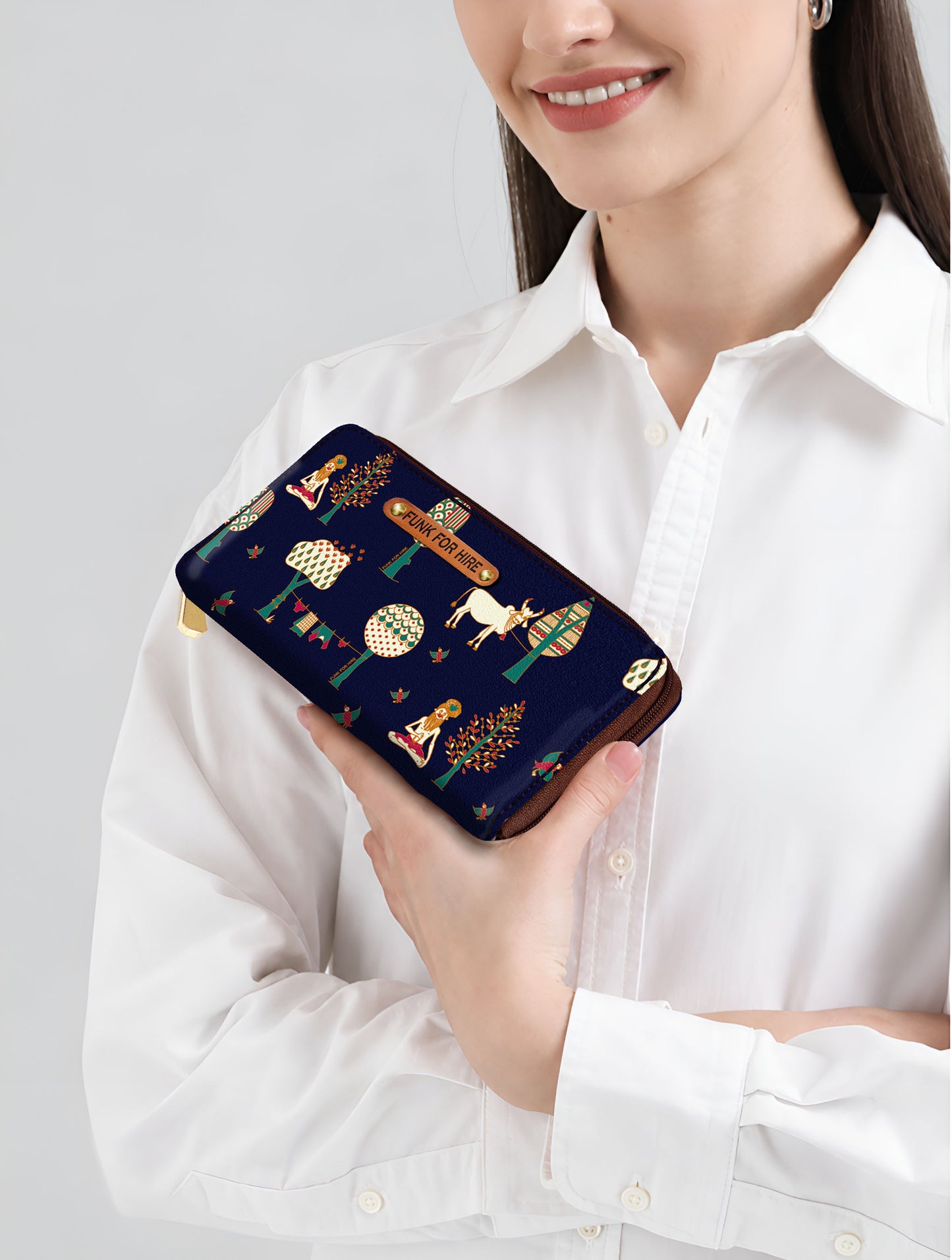 Tree Long Wallet Navy