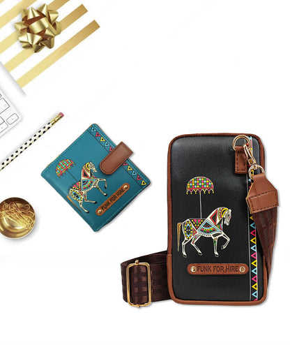 💥Combo Offers : Horse Black Mobile Sling & Horse Loop Wallet