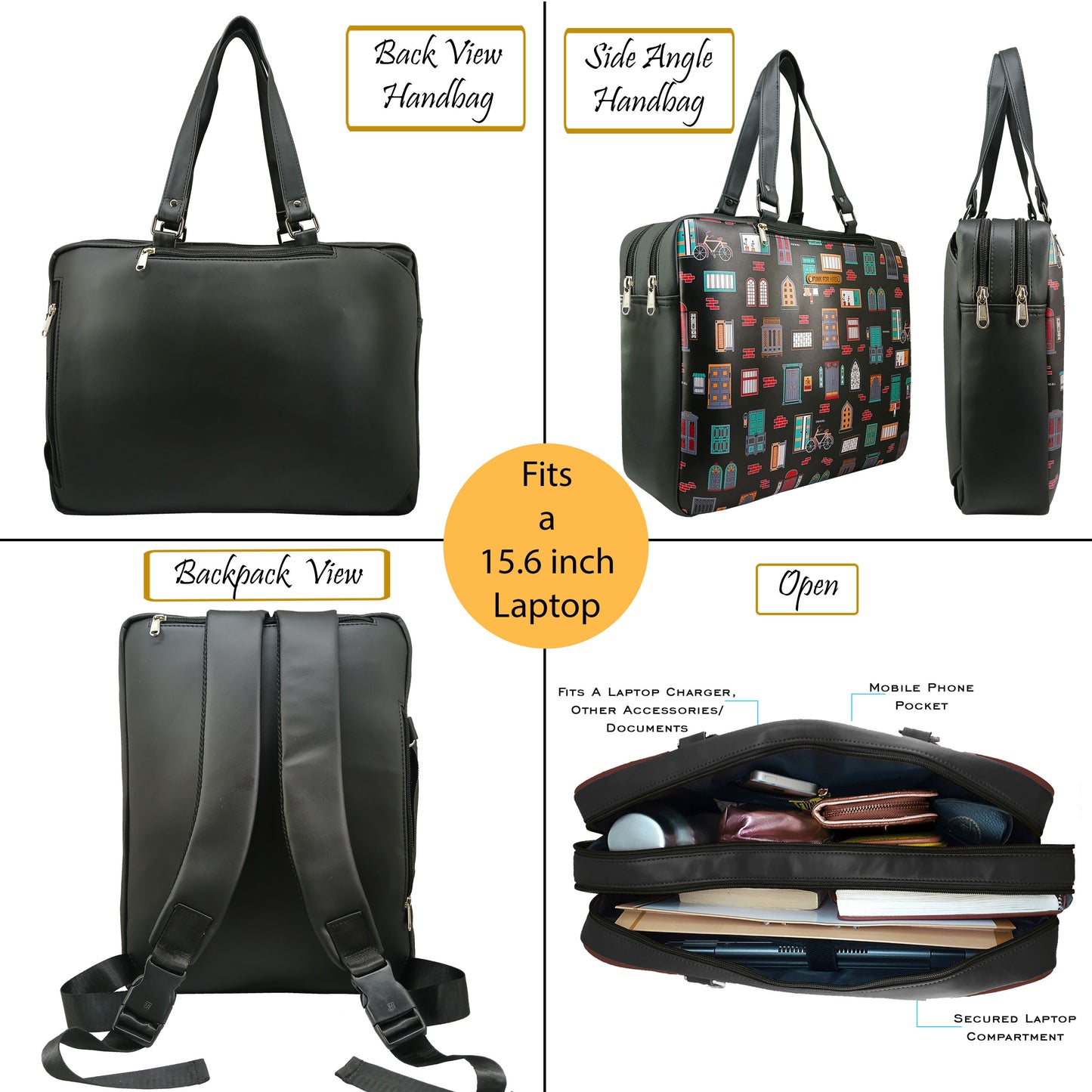 Luggage Backpack Wall Black