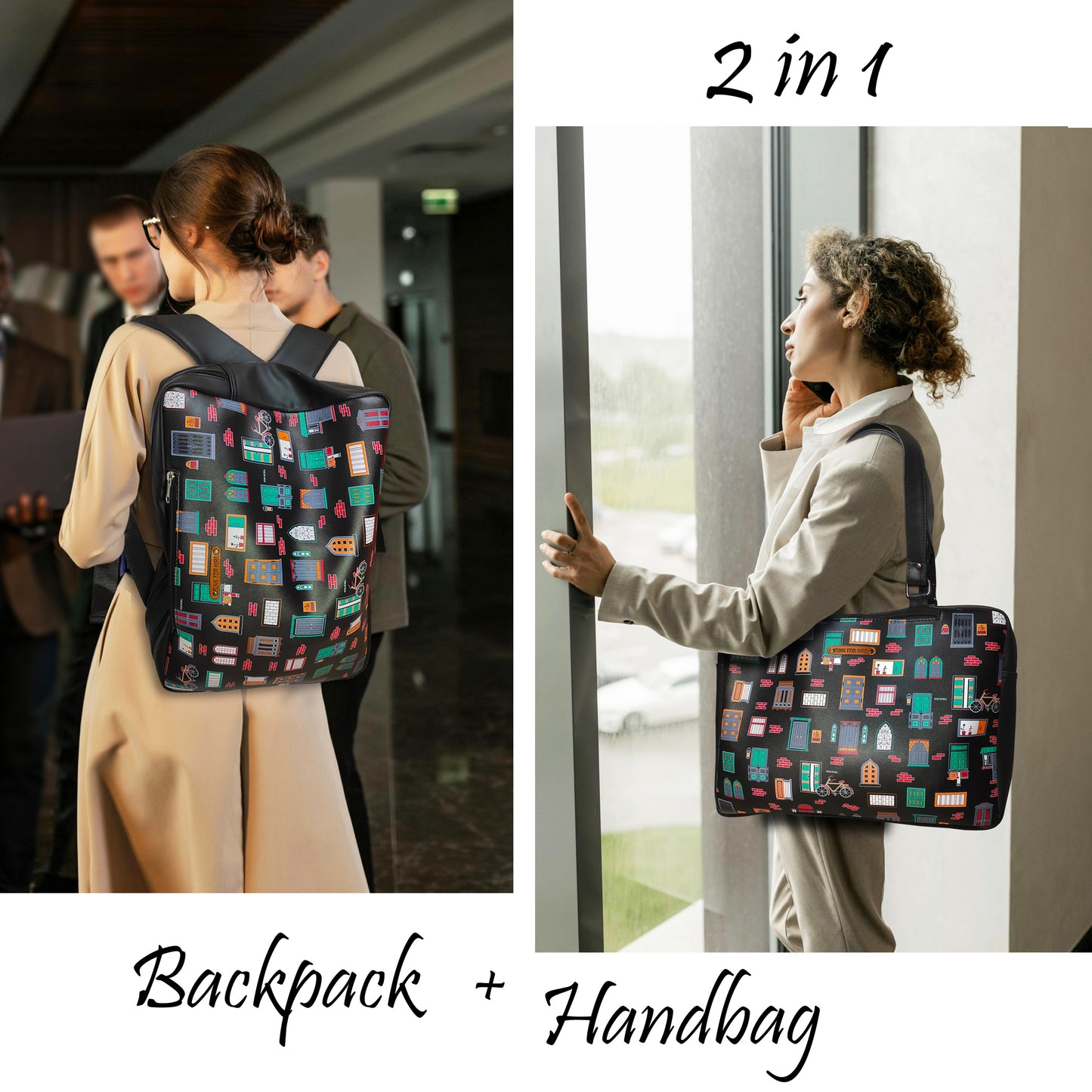 Luggage Backpack Wall Black