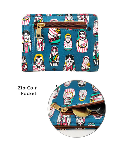 Doll Teal Pocket Wallet