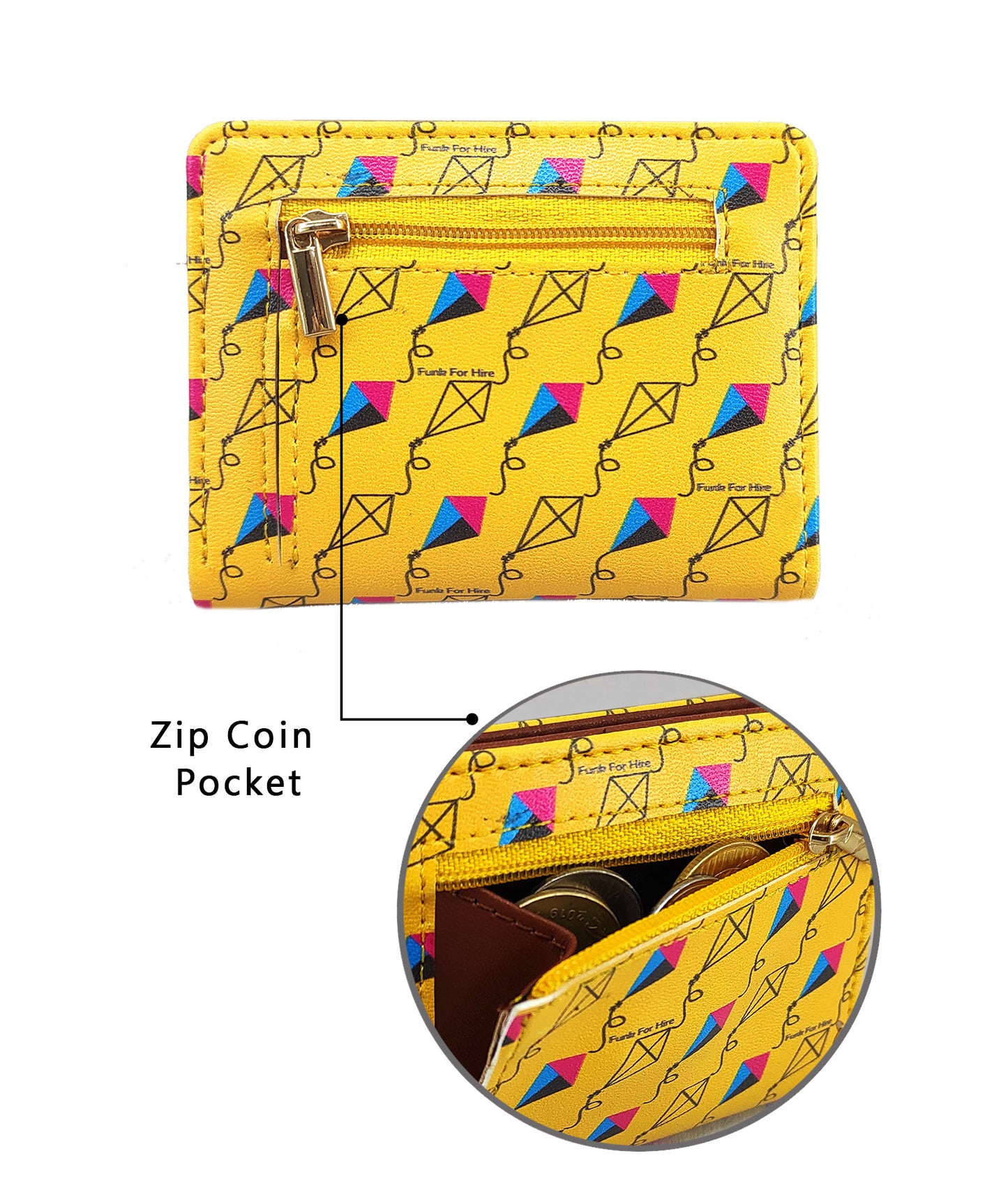 Combo Offers : Music Wall Loop Purple & Pocket Kite Wallet Yellow