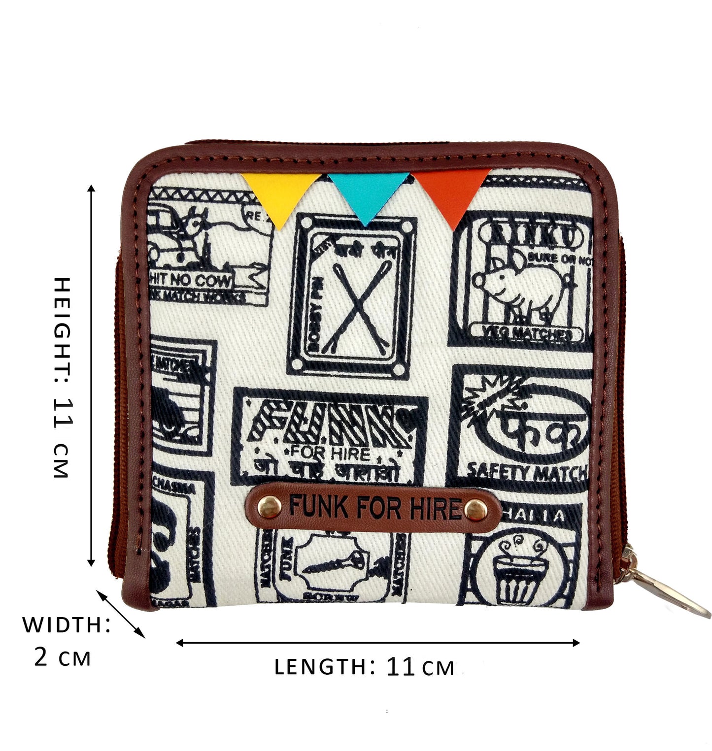 Match Collage White Square Wallet