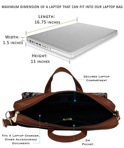 Mela One Pocket Laptop Bag 17 inch
