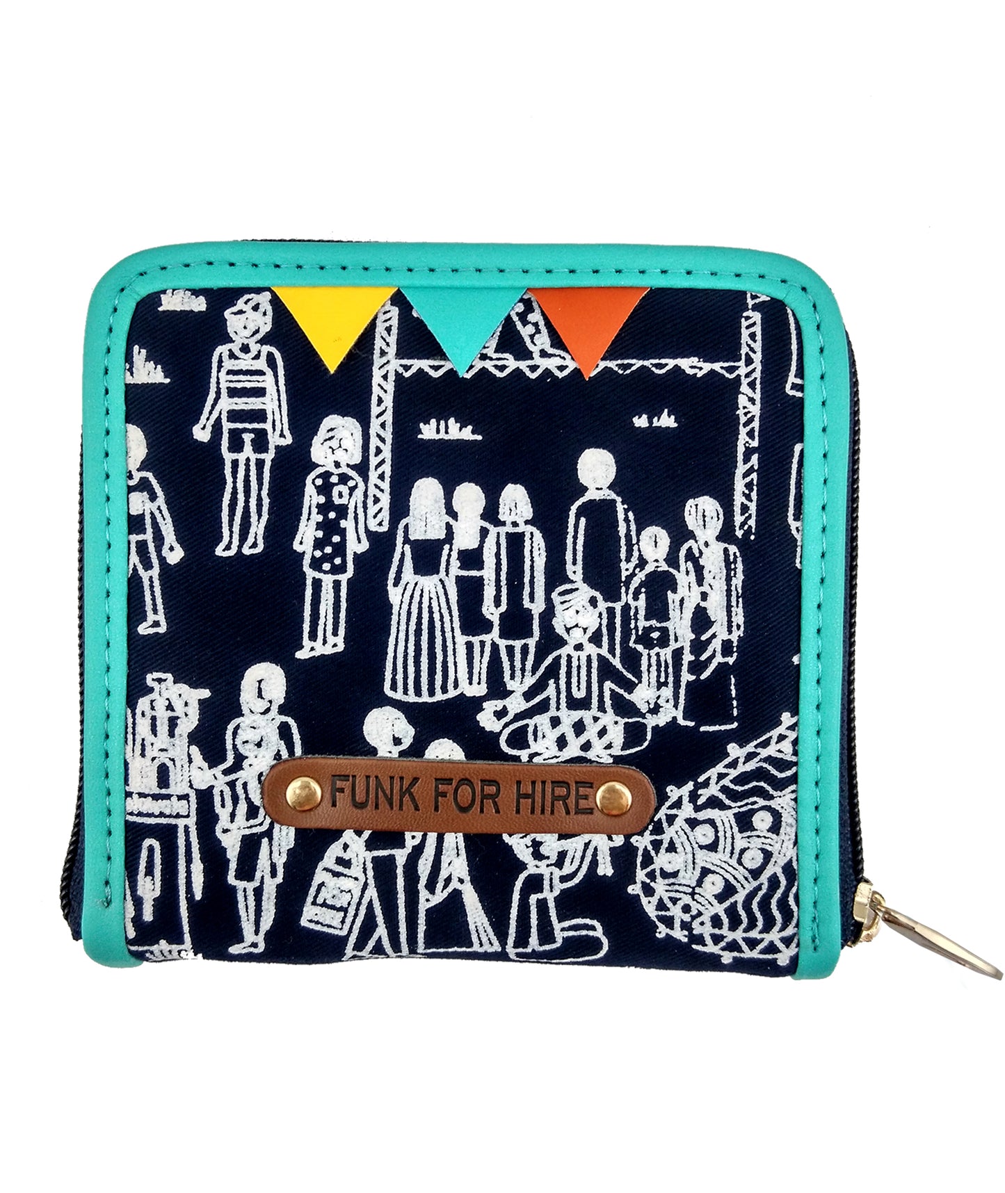 Mela Navy Square Wallet