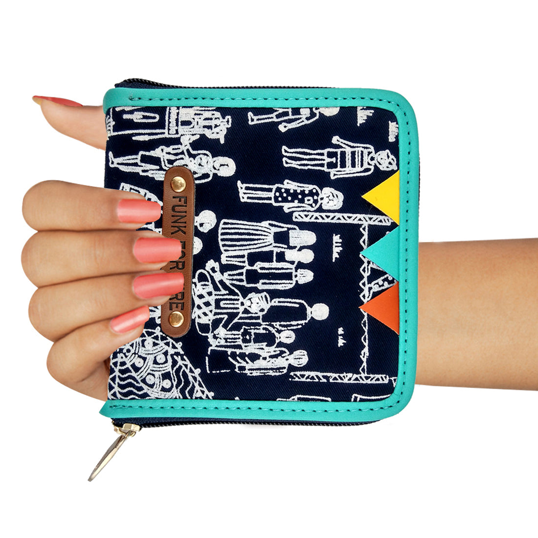 Mela Navy Square Wallet