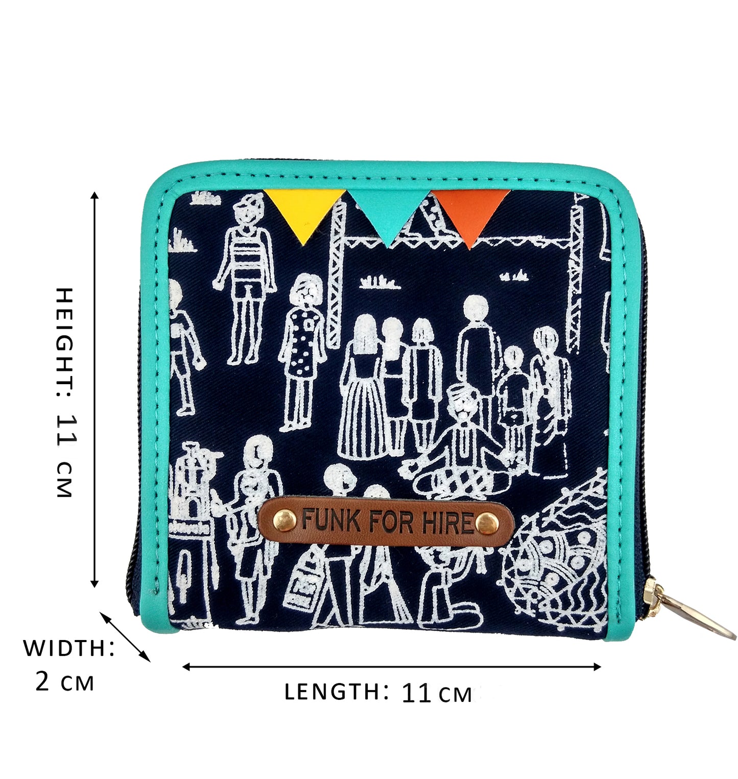 Mela Navy Square Wallet