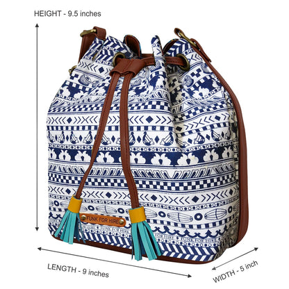 💥Combo Offers : Music Border Drawstring Sling Bag & Loop Multicolour Wallet
