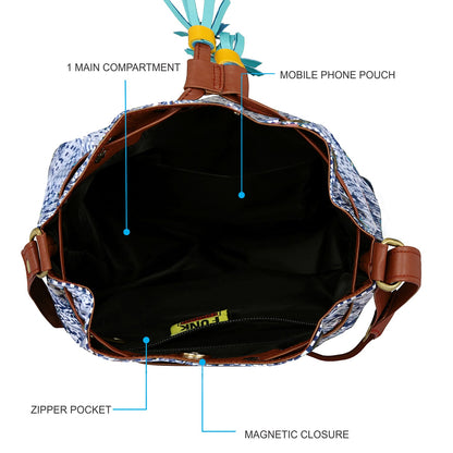 💥Combo Offers : Music Border Drawstring Sling Bag & Loop Multicolour Wallet