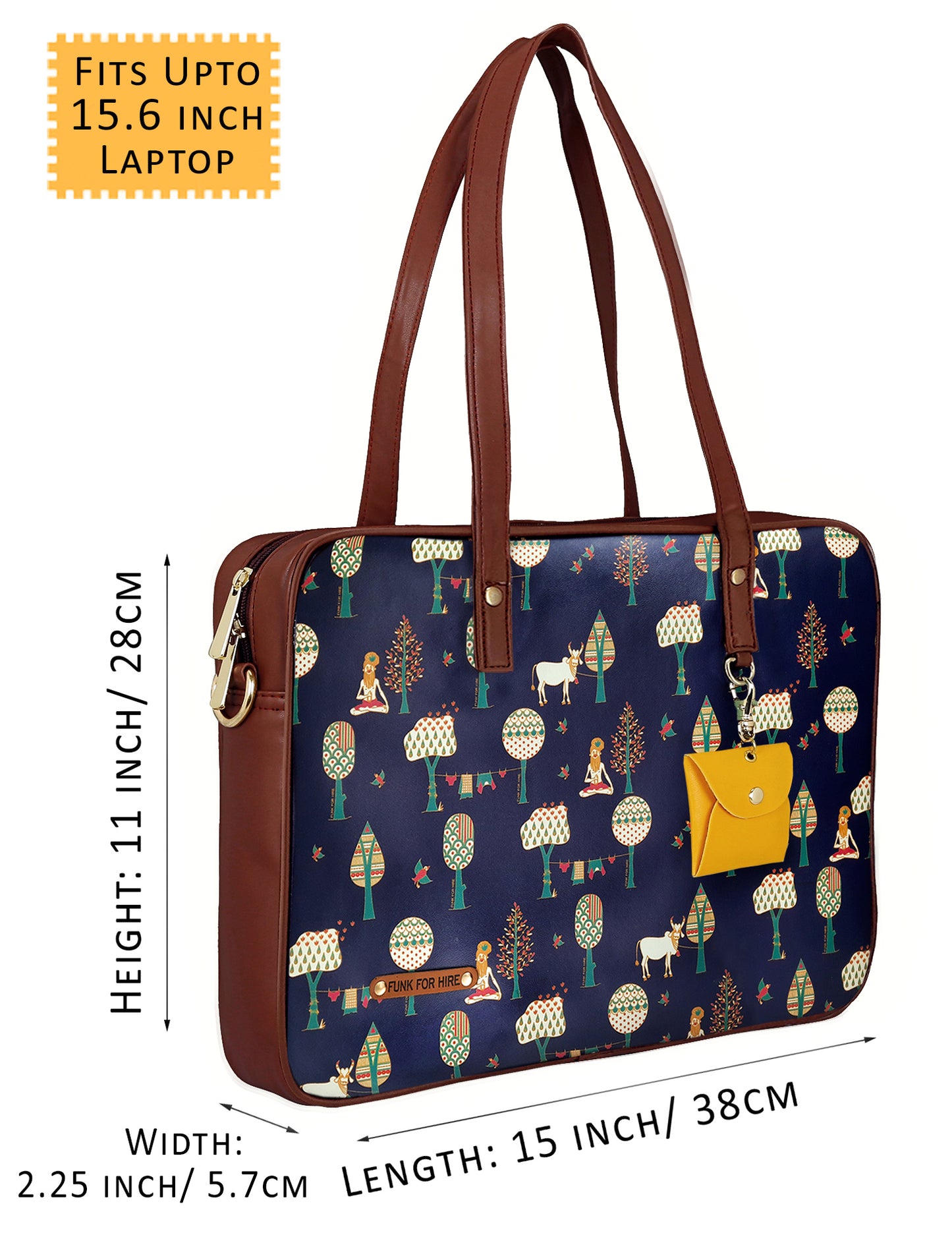 Combo Offers : Tree Laptop Navy Handbag & Pocket Teal Wallet