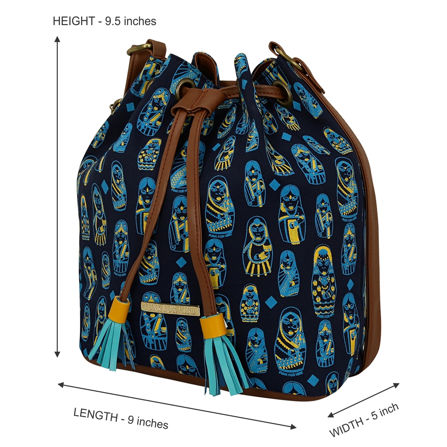 Combo Offers : Doll Drawstring Bag & Teal Zip Pocket Wallet