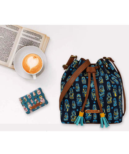 💥Combo Offers: Doll Drawstring Sling Bag & Doll Pocket Teal Wallet