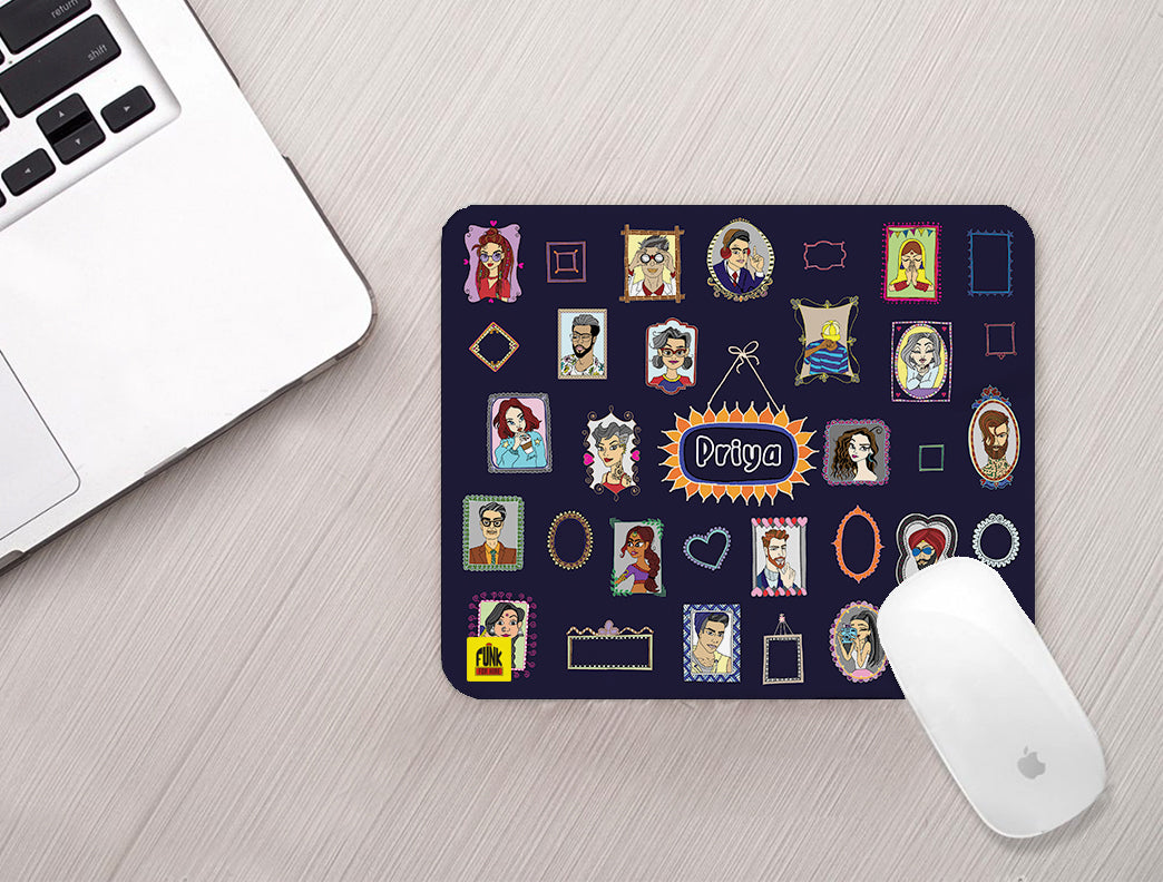 Personalized Photo Frames Printed Navy Anti - Slip Mouse Pad