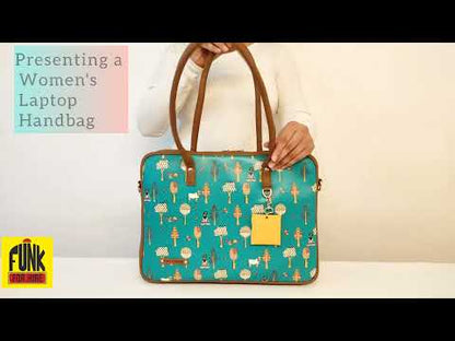 Laptop Handbag Tree Teal
