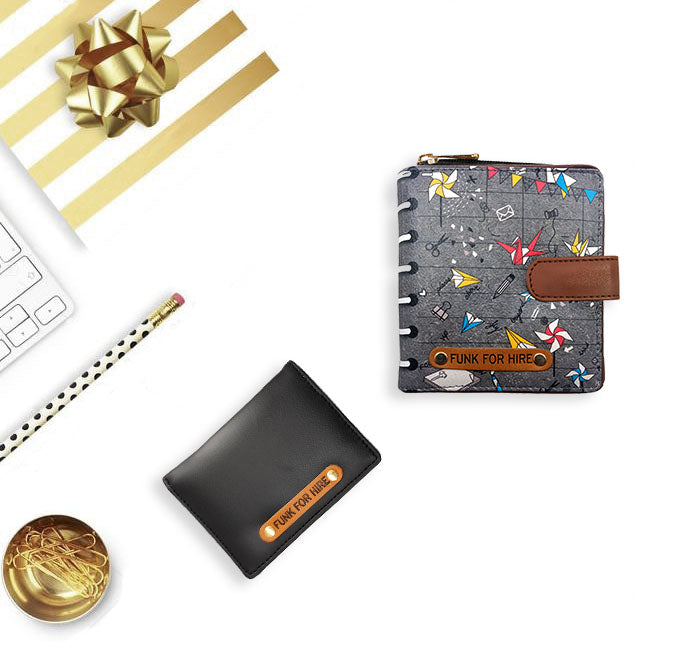 Combo Offers : Origami Loop Grey & Pocket Black Wallet